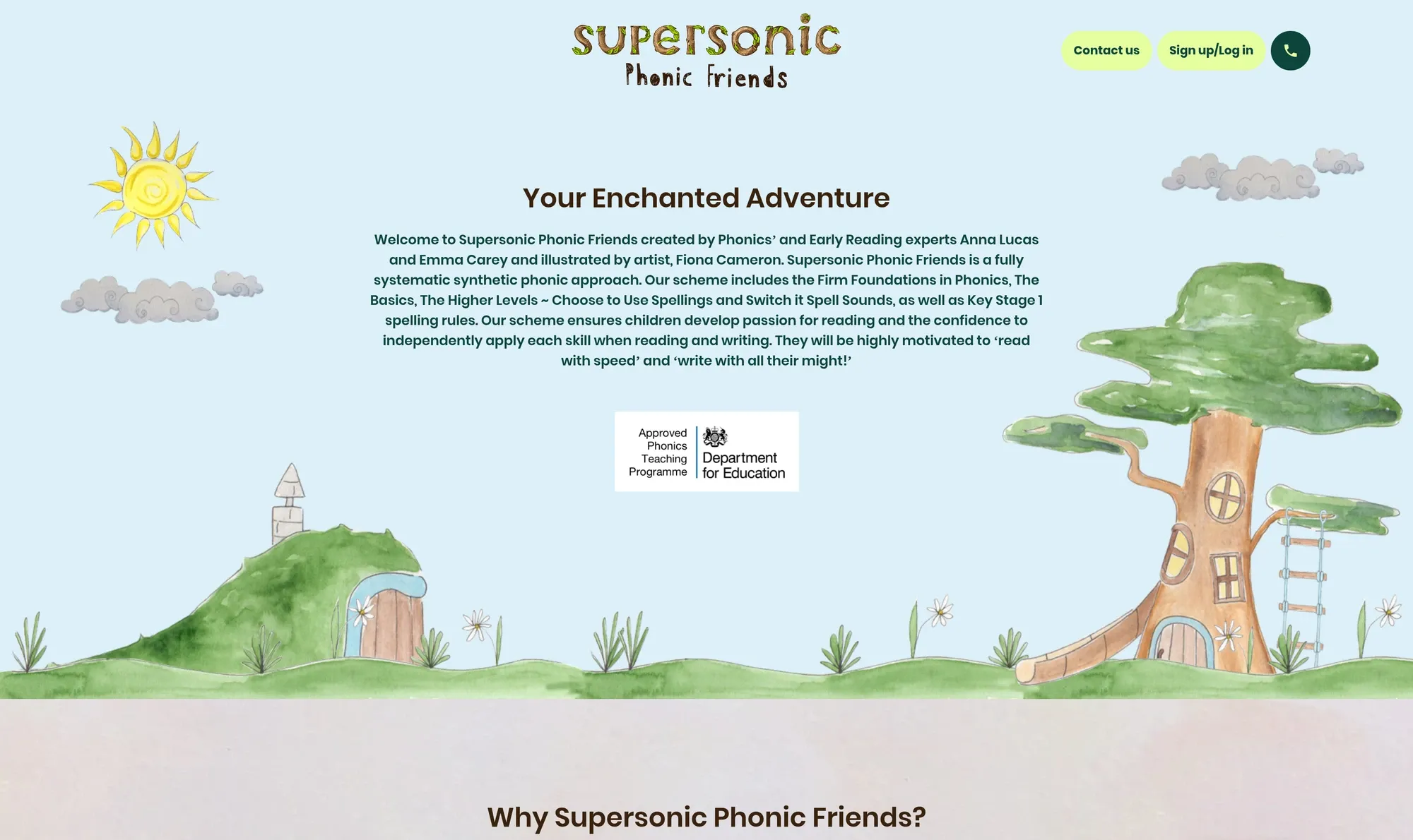 The Supersonic Phonic Friends website home page